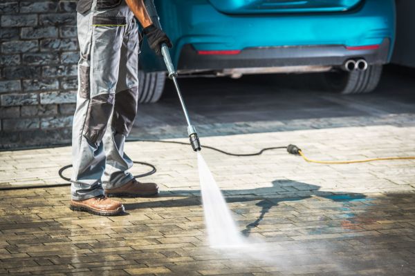 Driveway Pressure Washing in Easton