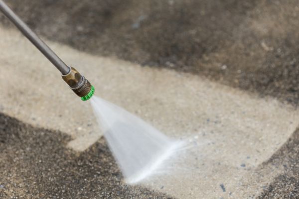 Garage Floor Power Washing in Easton