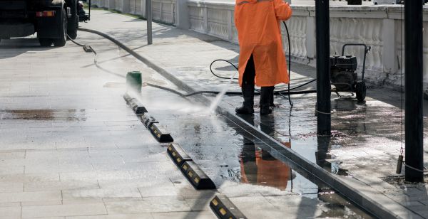 Parking Lot Pressure Washing in Easton