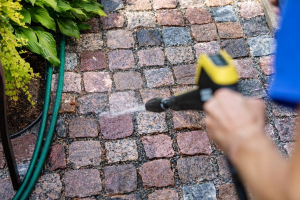 Paver Sidewalk Cleaning in Easton
